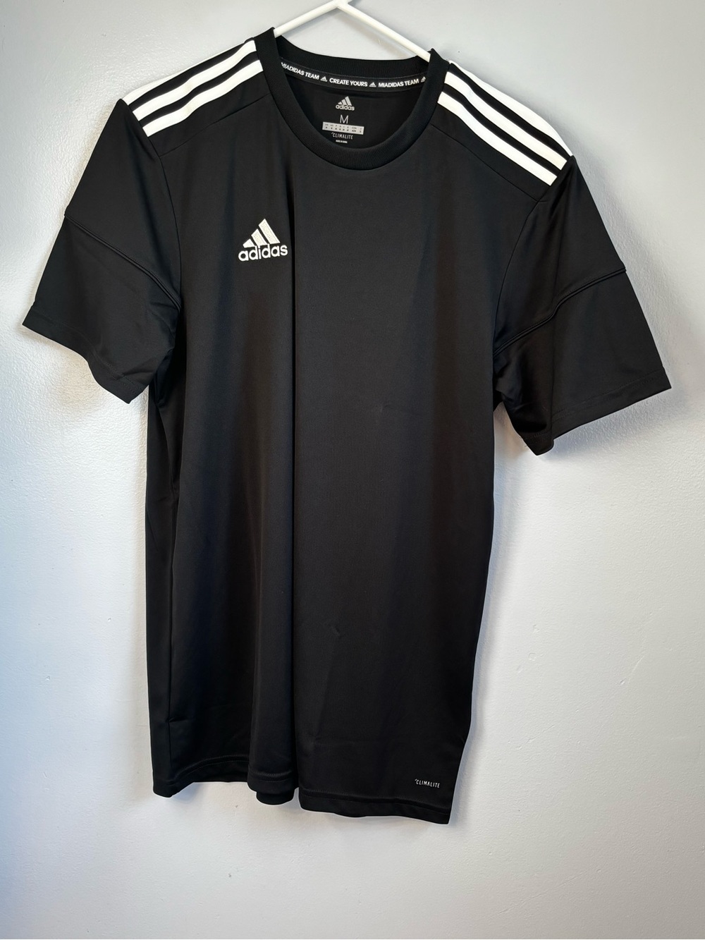 Adidas Squadra 17 Soccer Jersey Short Sleeve Black Sz M. NWT
